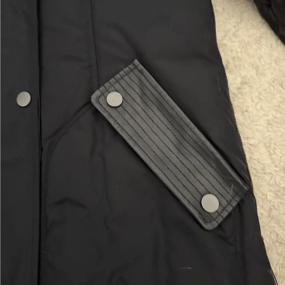 Nicole Benisti Black Puffer Jacket with Fur Trim - Picture 3 of 5